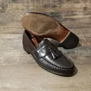 Allen Edmonds STOWE Brown Pinched Leather Tassel Loafers sz 10 D MENS US Allen Edmonds STOWE Brown Pinched Leather Tassel Loafers sz  main image 4